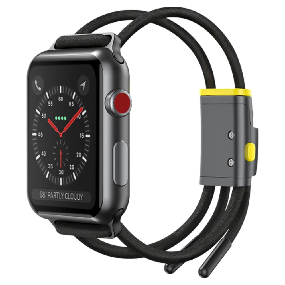 Текстилна каишка за спорт, за Apple Watch 45мм / 44мм / 42мм - черна