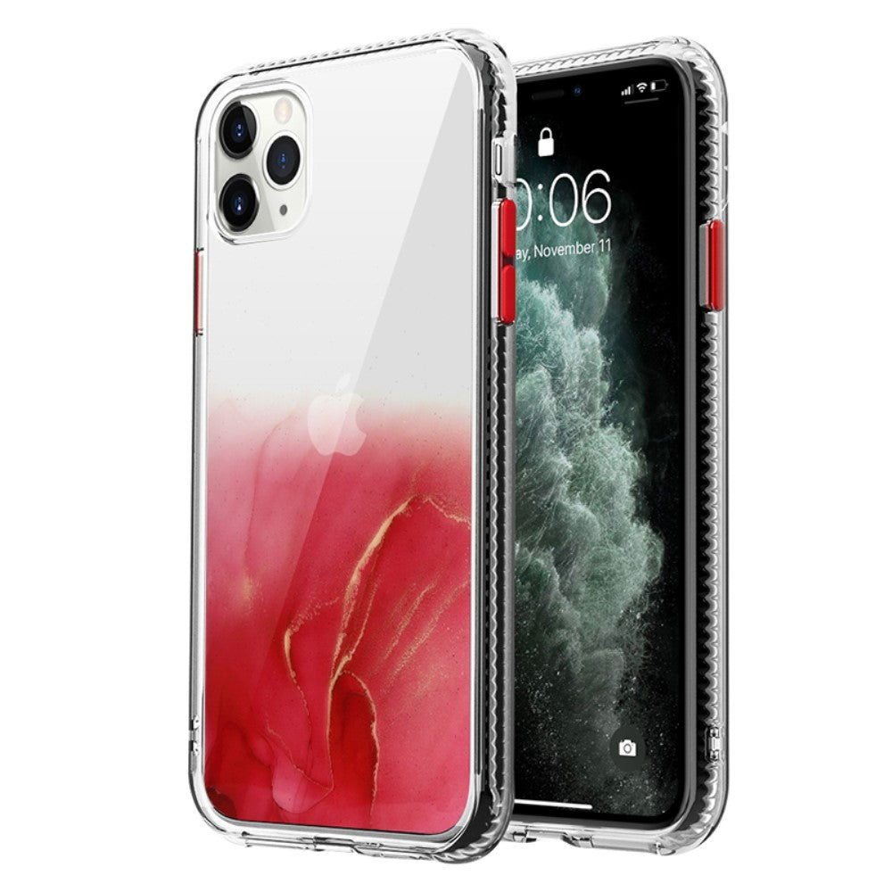 Силиконов, прозрачен калъф - мрамор, удароустойчив за iPhone 12 / iPhone 12 Pro