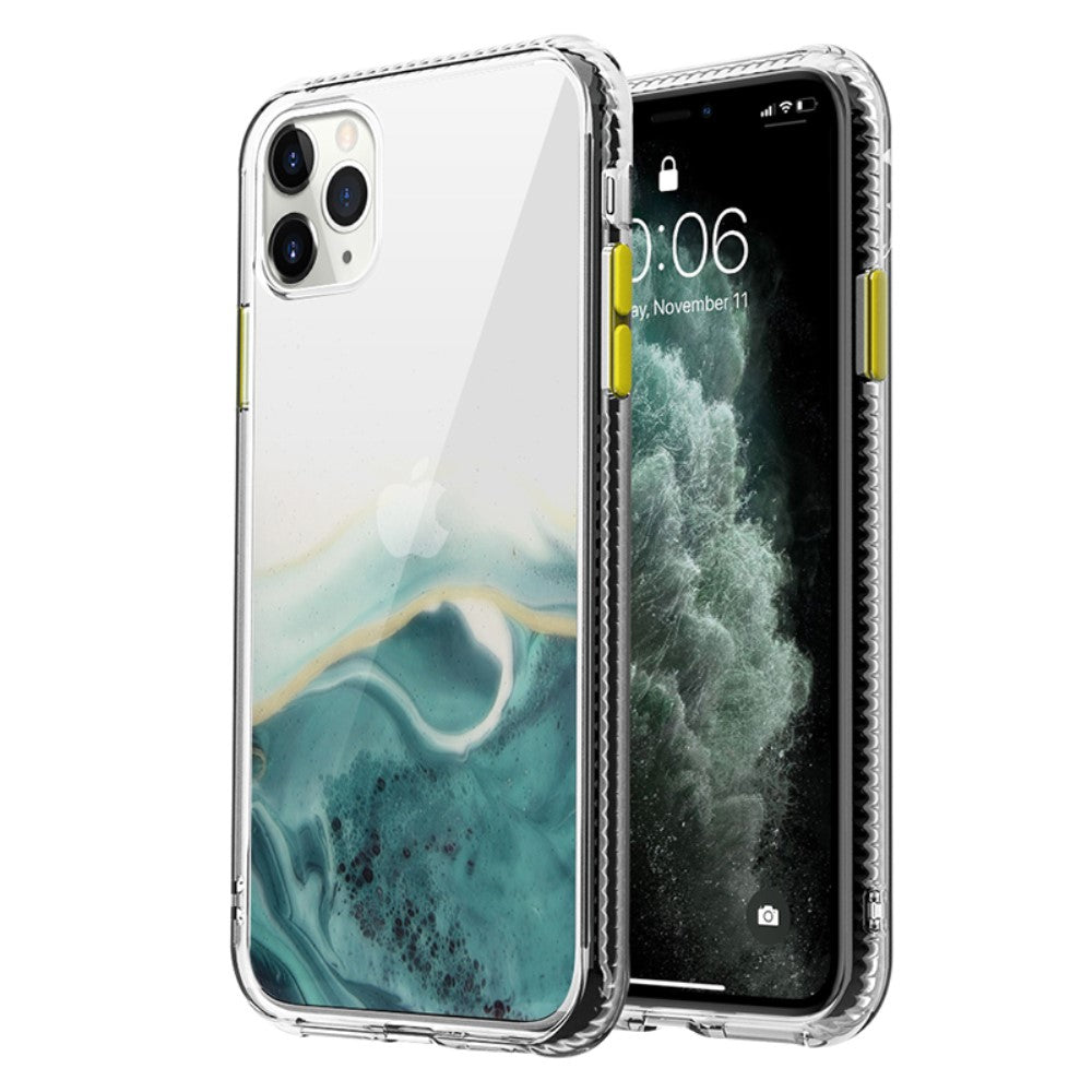 Силиконов, прозрачен калъф - мрамор, удароустойчив за iPhone 12 / iPhone 12 Pro