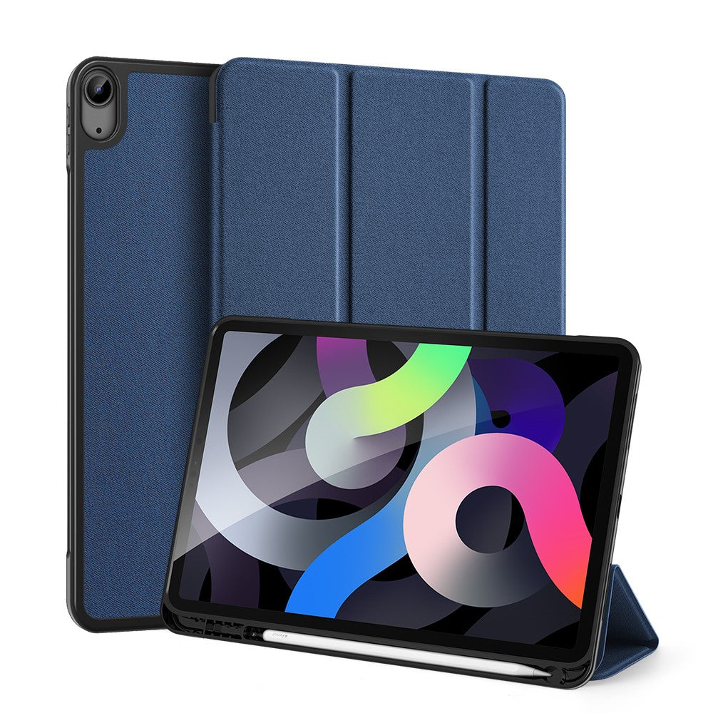 Кожен, син калъф - стойка за iPad Air (4th gen)