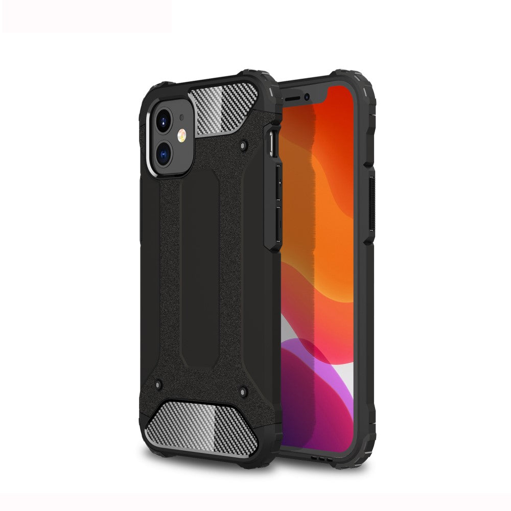 Силиконов, черен калъф - удароустойчив за iPhone 12 mini