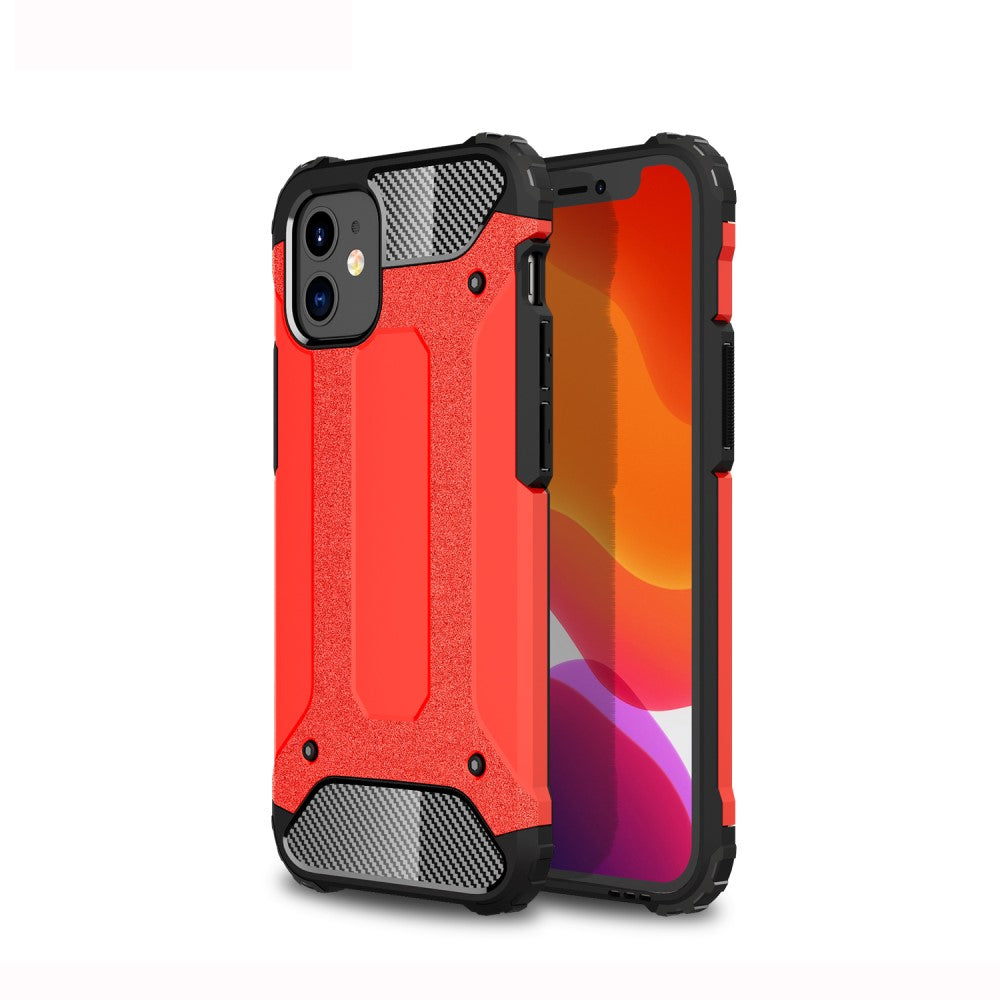 Силиконов, червен калъф - удароустойчив за iPhone 12 mini