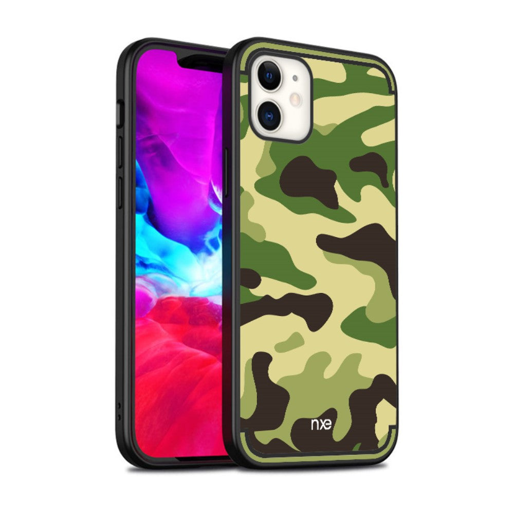Силиконов, зелен калъф - камуфлаж за iPhone 12 / iPhone 12 Pro