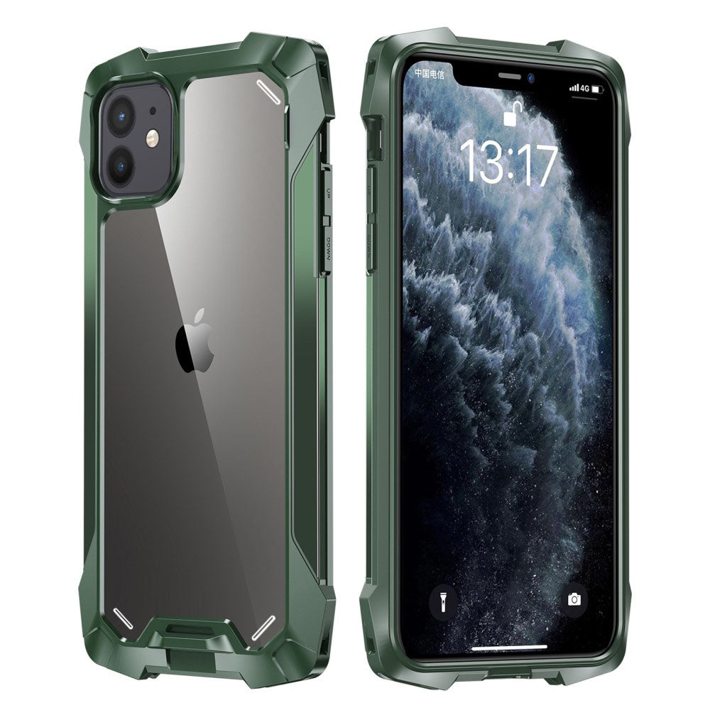 Силиконов, зелен калъф - удароустойчив за iPhone 12 mini