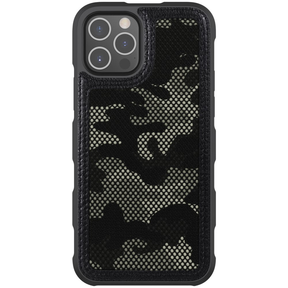 Силиконов, черен калъф - камуфлаж, удароустойчив за iPhone 12 / iPhone 12 Pro