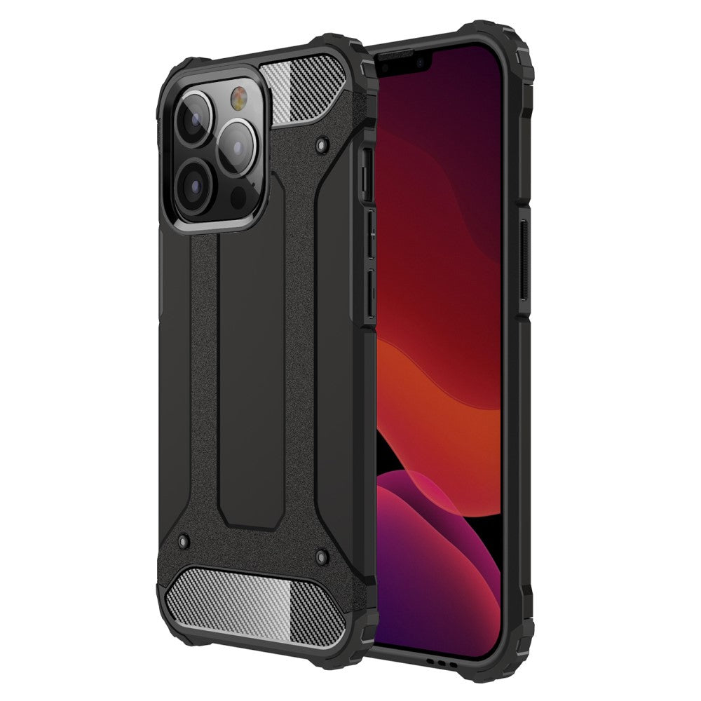 Силиконов, черен калъф - удароустойчив за iPhone 13 Pro