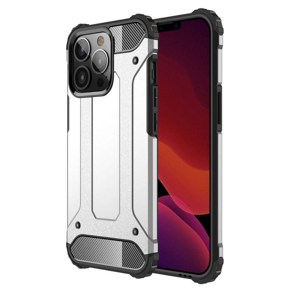 Силиконов, сребрист калъф - удароустойчив за iPhone 13 Pro