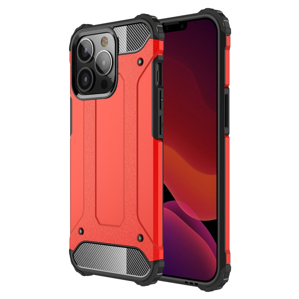 Силиконов, червен калъф - удароустойчив за iPhone 13 Pro