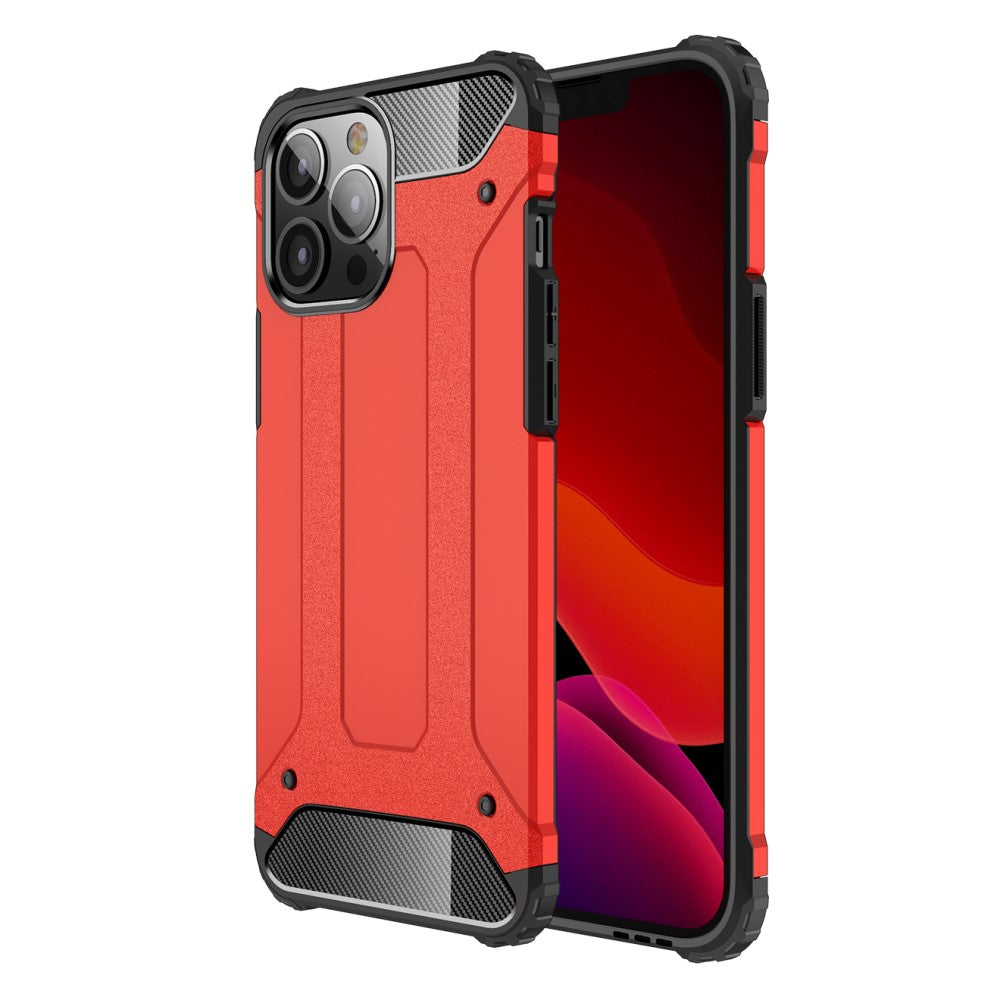 Силиконов, червен калъф - удароустойчив за iPhone 13 Pro Max