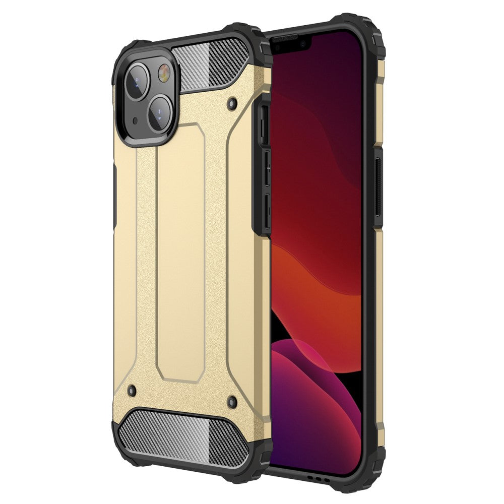 Силиконов, златист калъф - удароустойчив за iPhone 13