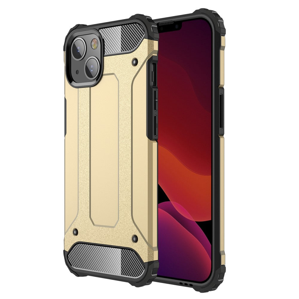 Силиконов, златист калъф - удароустойчив за iPhone 13 mini
