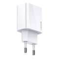 Пластмасов, бял, 20W PD Quick Charge, USB-C адаптер, зарядно за iPhone / iPad