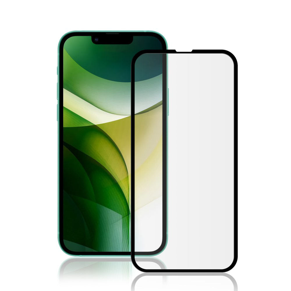 Стъклен, защитен протектор за дисплей - черен, с пълно покритие за iPhone 13 Pro Max
