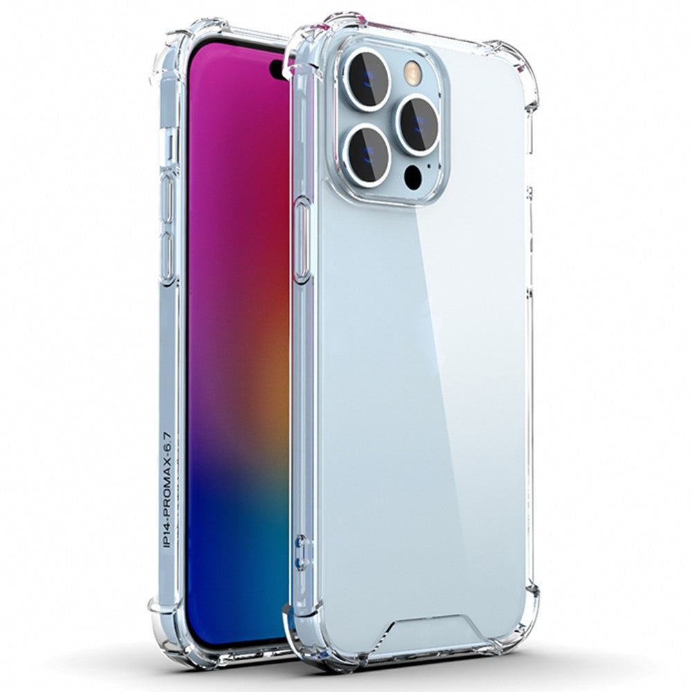 Силиконов, прозрачен калъф - тънък, удароустойчив за iPhone 14 Pro
