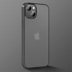 Силиконов, черен калъф - тънък, с прозрачен гръб за iPhone 14 Plus