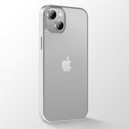 Силиконов, сребрист калъф - тънък, с прозрачен гръб за iPhone 14 Plus