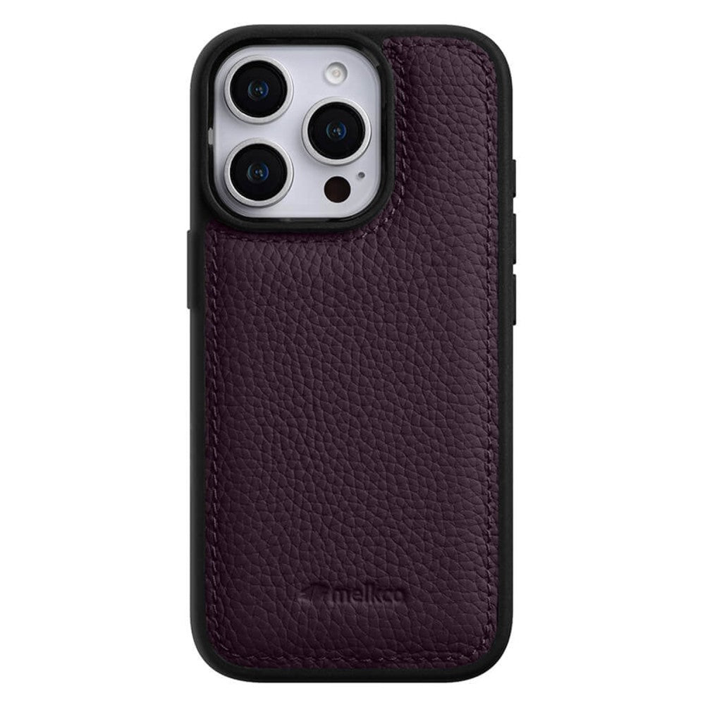 Силиконов, лилав кейс - гръб от естествена кожа за iPhone 16 Pro Max