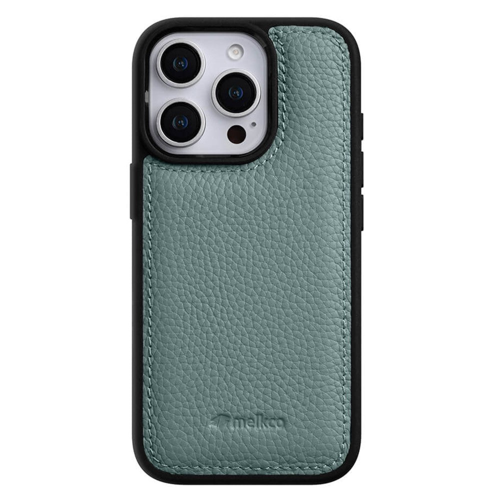 Силиконов, син кейс - гръб от естествена кожа за iPhone 16 Pro Max
