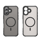 Силиконов, черен кейс за iPhone 17 - удароустойчив, полупрозрачен гръб, поддържа MagSafe