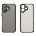 Силиконов, черен кейс за iPhone 17 - удароустойчив, полупрозрачен гръб