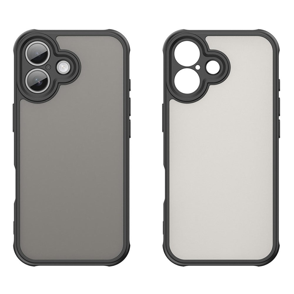 Силиконов, черен кейс за iPhone 17 - удароустойчив, полупрозрачен гръб