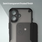 Силиконов, черен кейс за iPhone 17 - удароустойчив, оребрен, полупрозрачен гръб