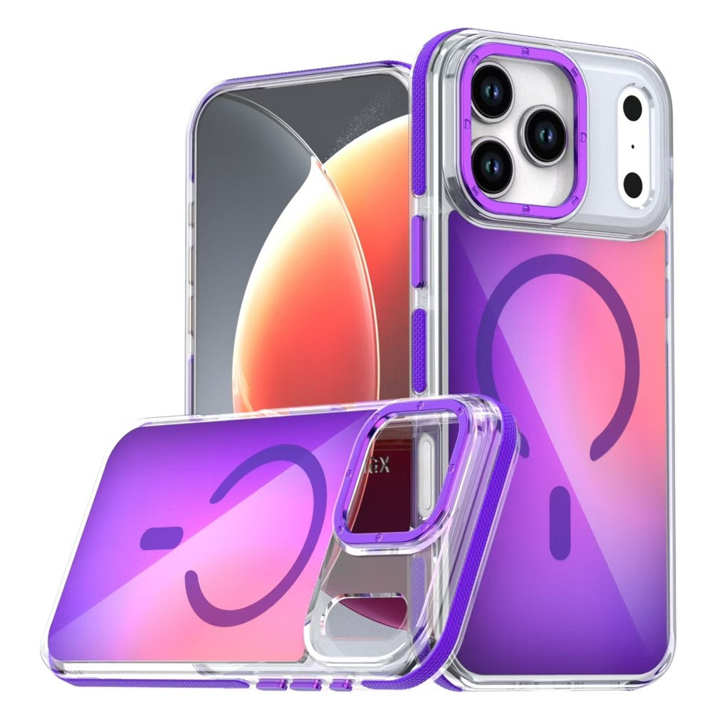 Силиконов кейс за iPhone 17 Pro Max - акрилен гръб, удароустойчив, поддържа MagSafe