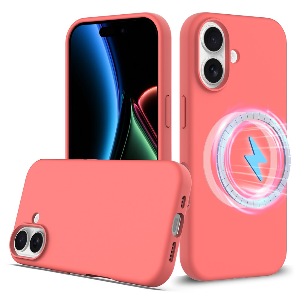 Силиконов, розов кейс за iPhone 17 - поддържа MagSafe