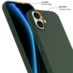 Силиконов, зелен кейс за iPhone 17 - поддържа MagSafe