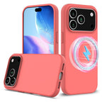 Силиконов, розов кейс за iPhone 17 Pro - поддържа MagSafe
