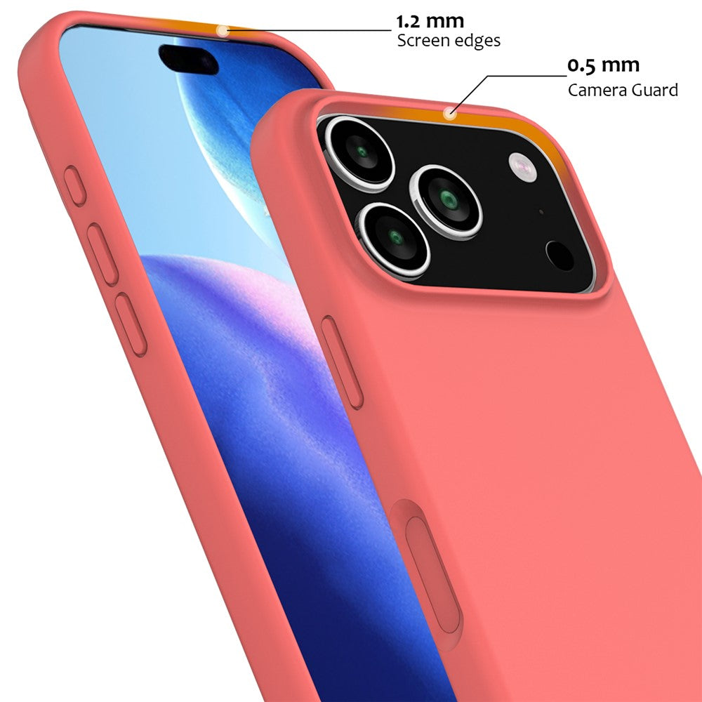 Силиконов, розов кейс за iPhone 17 Pro Max - поддържа MagSafe