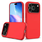 Силиконов, червен кейс за iPhone 18 Pro Max / 17 Pro Max - поддържа MagSafe