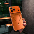 Кейс за iPhone 17 Pro Max, с протектор за камерите, MagSafe съвместим - оранжев