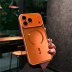 Кейс за iPhone 17 Pro Max, с протектор за камерите, MagSafe съвместим - оранжев