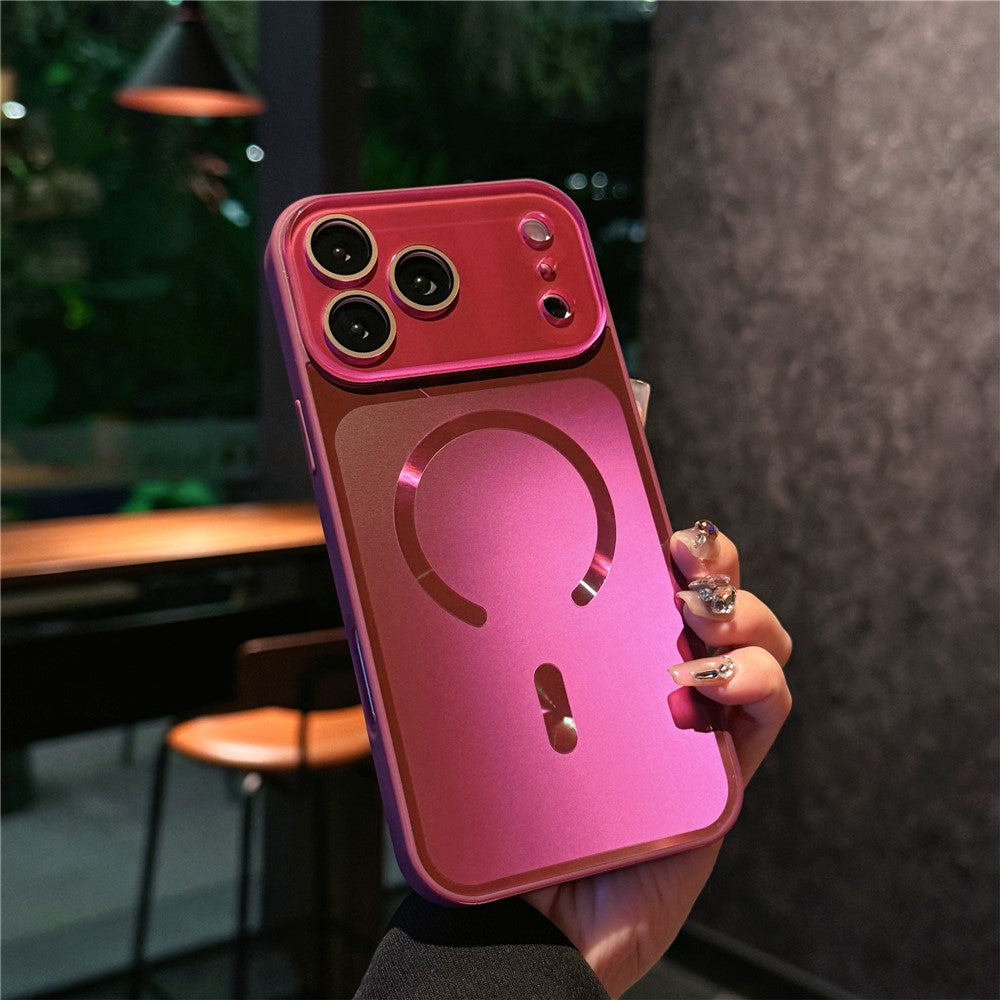 Кейс за iPhone 17 Pro, с протектор за камерите, MagSafe съвместим - розов