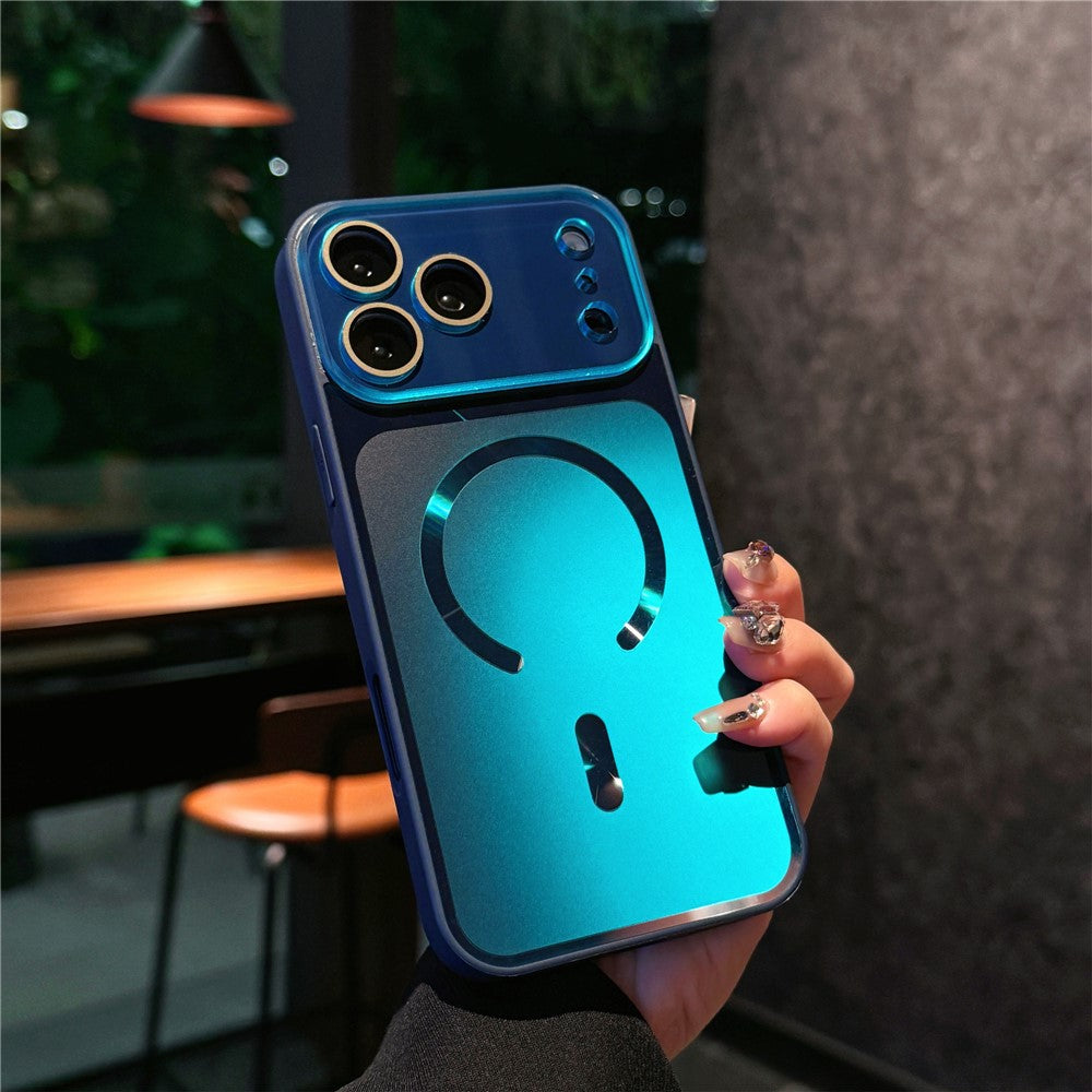 Кейс за iPhone 17 Pro, с протектор за камерите, MagSafe съвместим - син