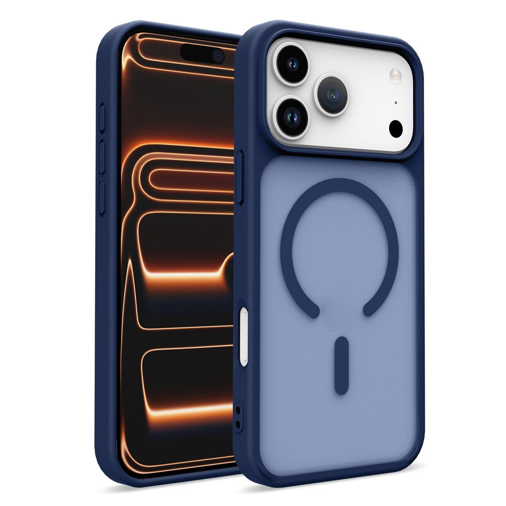 Кейс за iPhone 17 Pro, с MagSafe, Skin-Touch покритие - син