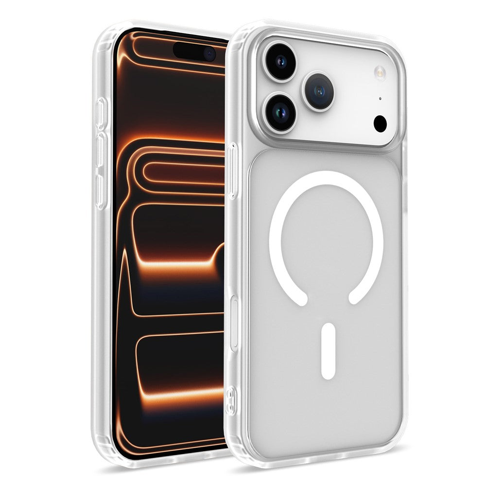 Кейс за iPhone 17 Pro Max, с MagSafe, Skin-Touch покритие - бял
