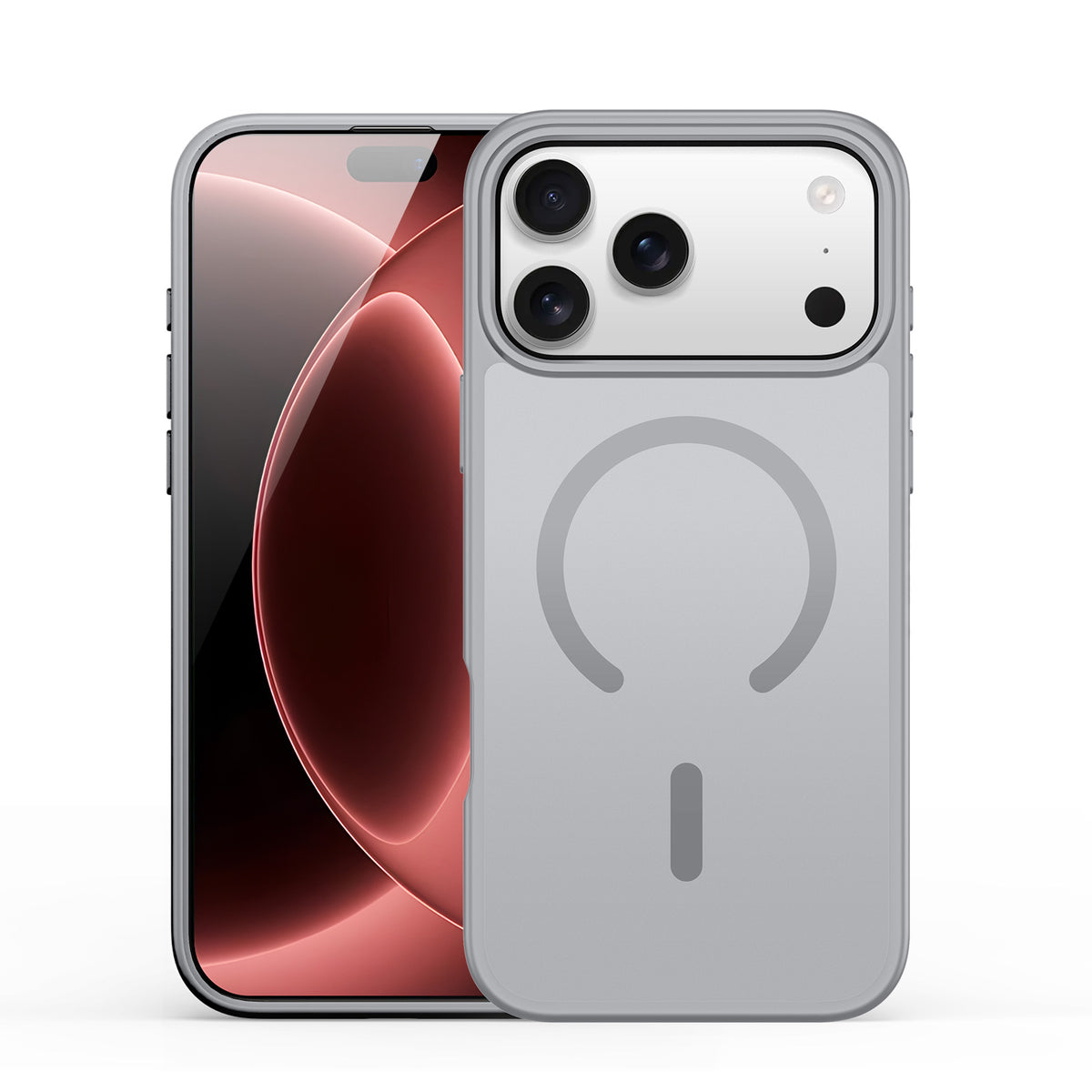 Кейс за iPhone 18 Pro, с MagSafe, Skin-Touch покритие - сив