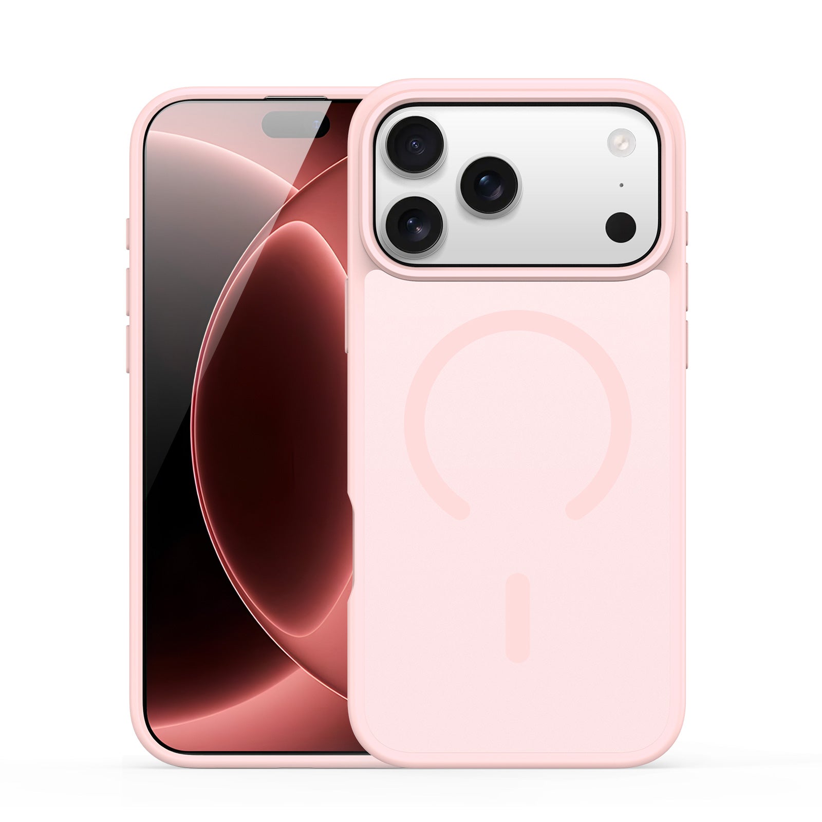 Кейс за iPhone 18 Pro, с MagSafe, Skin-Touch покритие - светлорозов