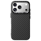 Калъф за iPhone 18 Pro, карбонова текстура, ултра тънък 0.8мм – черен