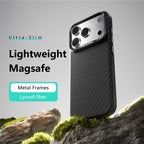 Калъф за iPhone 18 Pro, карбонова текстура, ултра тънък 0.8мм – черен