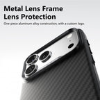 Калъф за iPhone 18 Pro, карбонова текстура, ултра тънък 0.8мм – черен