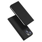 Кожен, черен калъф - преден капак за iPhone 15