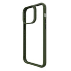 Силиконов, зелен кейс - удароустойчив, с прозрачен гръб за iPhone 15 Pro Max
