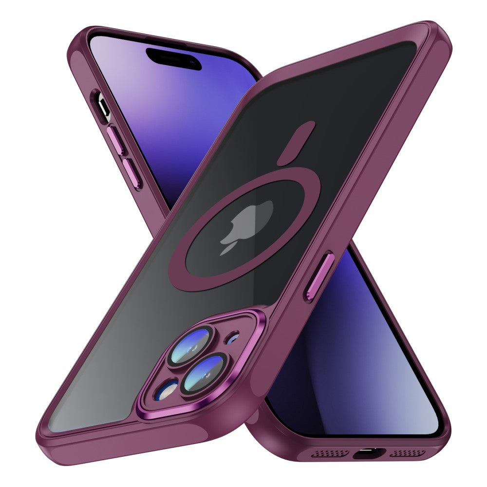 Силиконов, розов кейс - удароустойчив, с протектор за камера за iPhone 15