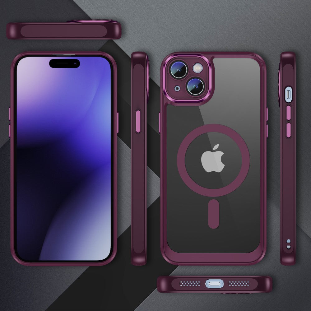 Силиконов, розов кейс - удароустойчив, с протектор за камера за iPhone 15