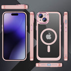 Силиконов, светлорозов кейс - удароустойчив, с протектор за камера за iPhone 15