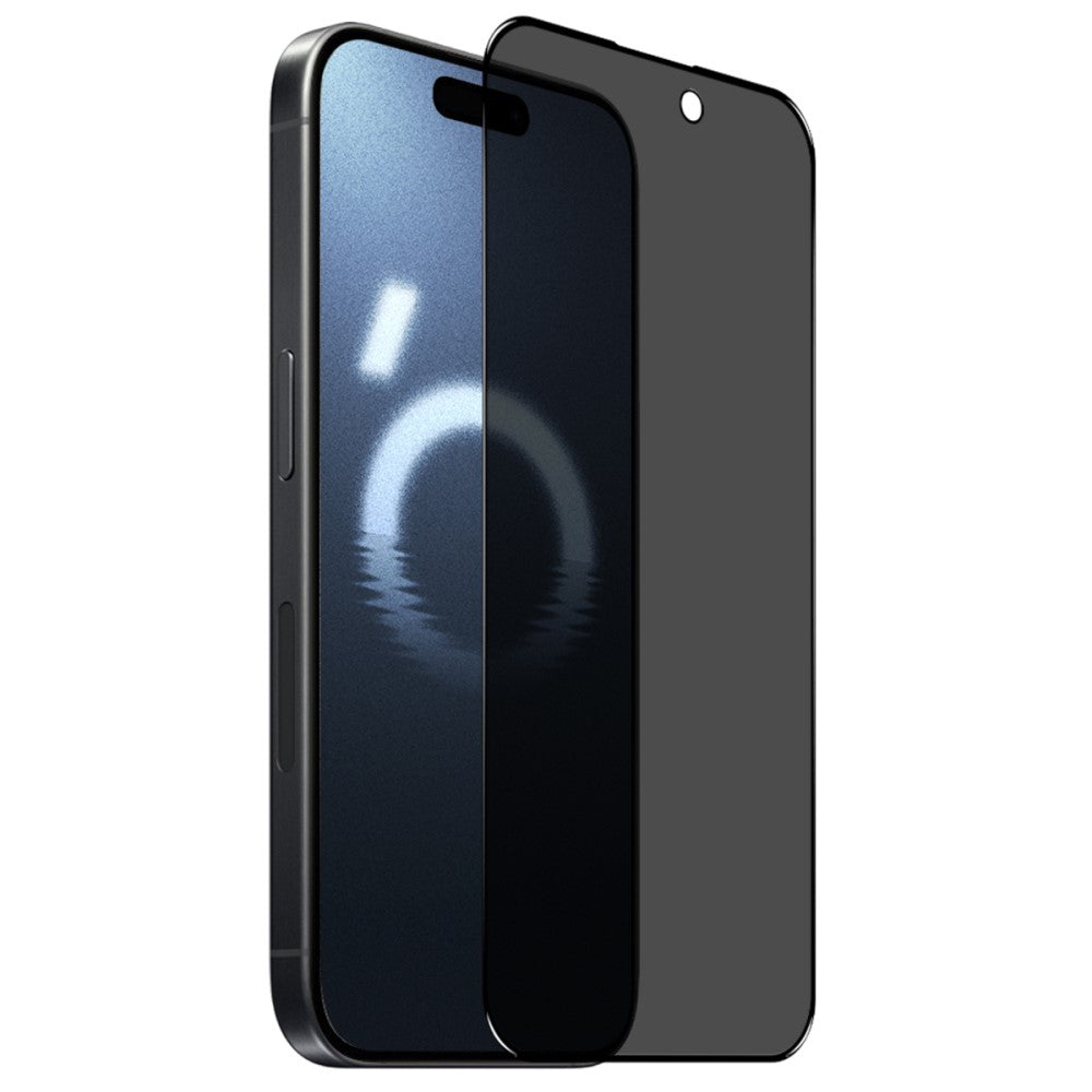 Стъклен, защитен протектор - против надничане, с пълно покритие за iPhone 16 Pro
