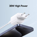 30W PD Quick Charge адаптер, GaN зарядно за iPhone / iPad